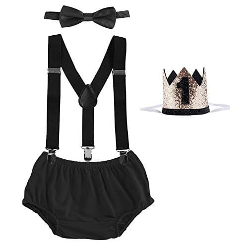 IBTOM CASTLE Baby Boy 1st Birthday Cake Smash Outfit Set