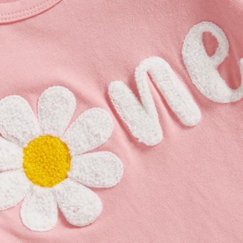 Cevoerf Infant Baby Girl Daisy Theme Birthday Outfit Set