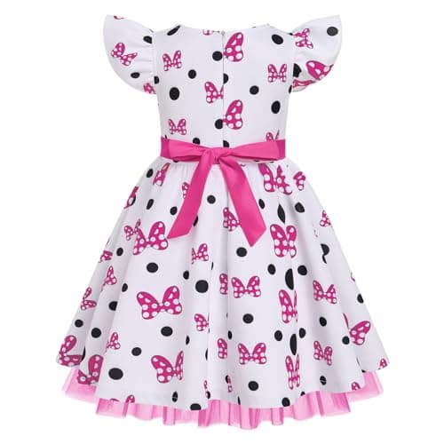 Toddler Baby Girl Mouse Dress Princess Ruffle Polka Dots Costume