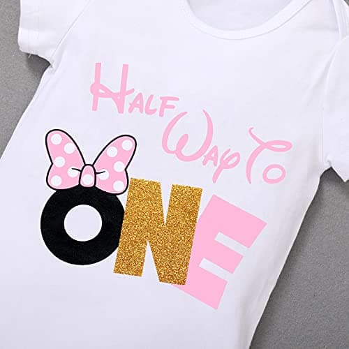 IMEKIS Baby Girls 1st Birthday Tutu Romper with Polka Dots & Mouse Ears Costume