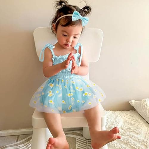 Baby Girl 1st Birthday Tulle Romper Cake Smash Outfits
