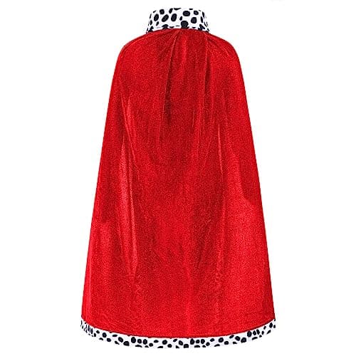 Kids and Adults IMEKIS King Prince Costume Set: Cloak, Crown, and Scepter for Halloween and Birthday Parties