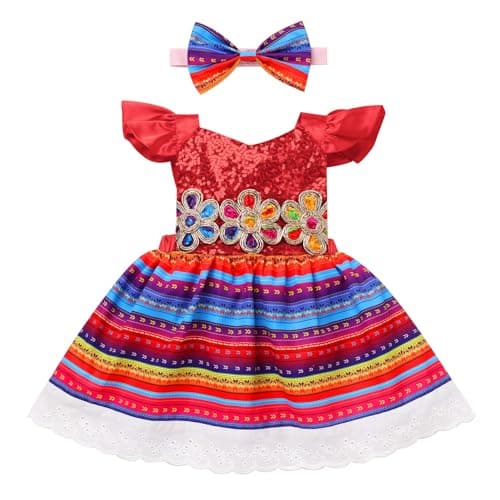 Baby Girl Fiesta First Birthday Outfit with Headband