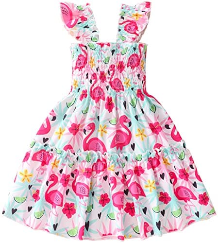 Retsugo Flutter Sleeve Birthday Party Dress for Girls 1-8 Years