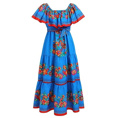 IMEKIS Women's Summer Floral Print Maxi Dress for Beach and Holiday Party