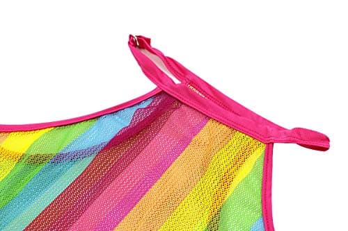 Rainbow Striped Mesh Swimsuit for Women
