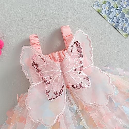 Gaono Baby Butterfly Wings A-Line Fairy Tutu Dress