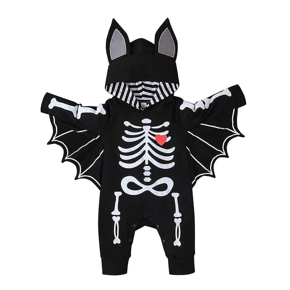 IMEKIS Newborn Baby Bat Halloween Costume Cloak Romper Wings Ears Hoodie