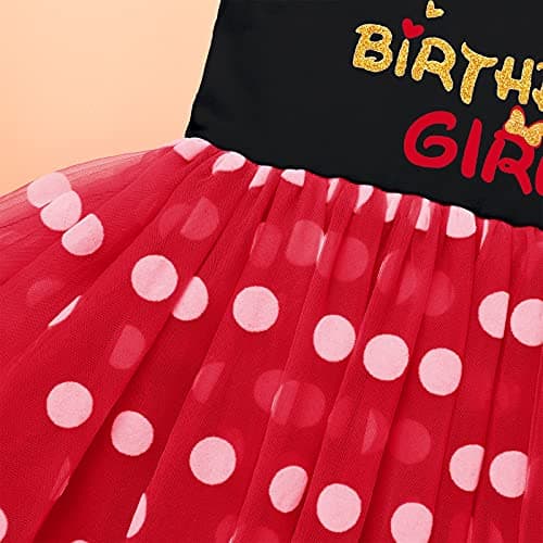 IMEKIS Girls Polka Dots Dress Headband Cake Smash Halloween Costume