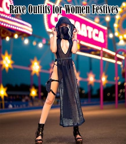 Milelook Goth High-Slit Sheer Mock Neck Sleeveless Coverup