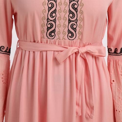 Bohemian Floral Print Mexican Dress for Women