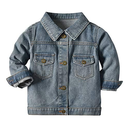 IMEKIS Toddler Denim Hooded Coat for Boys & Girls Fall Outwear