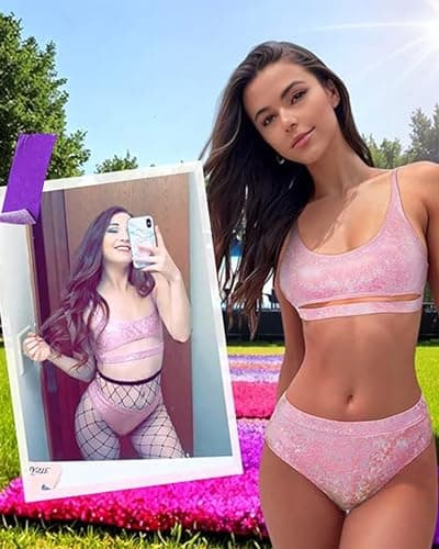 Ella Lust Metallic Holographic Swimsuit for Womenedm Rave Outfits