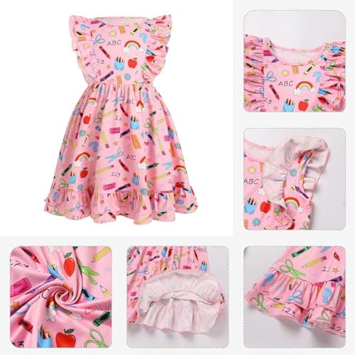Back to School Dress for Toddler Girls 3-8T