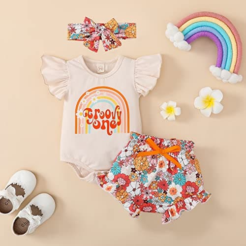 ADXSUN Baby Girl First Birthday Outfit Set