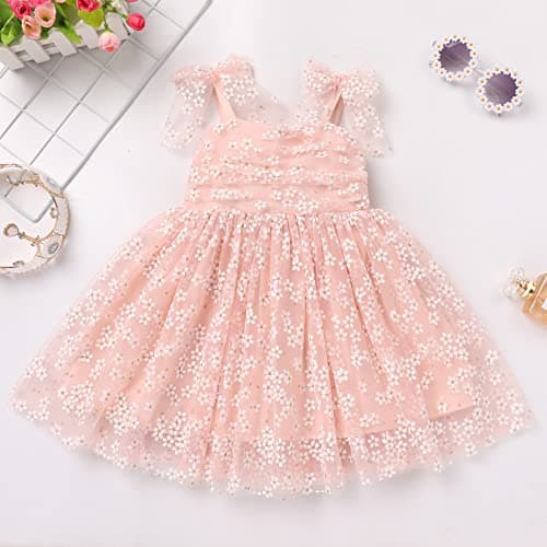 IMEKIS Princess Birthday Dress for Toddler Girl, Rainbow Boho Outfit for Photo Shoot 1-6T