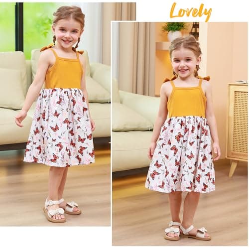 Idgreatim 2-7T Toddler Girls Cute Summer Bowknot Sundress