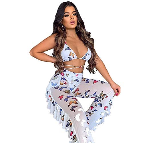 ECHOINE Women's Mesh Beach Jumpsuit Swimwear