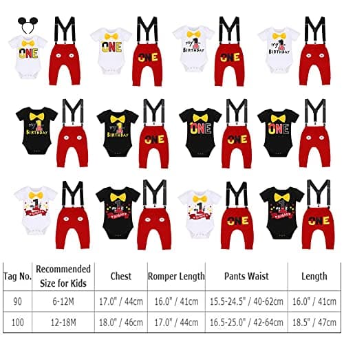 IMEKIS Boys Mouse 2nd Birthday Outfit