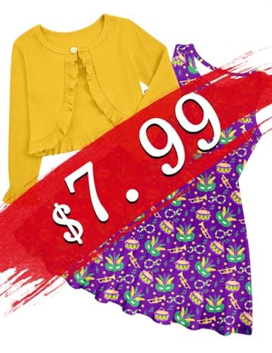 Goodstoworld Toddler Girl Fall Outfits: Sleeveless Dresses & Long Sleeve Cardigan 2-8T
