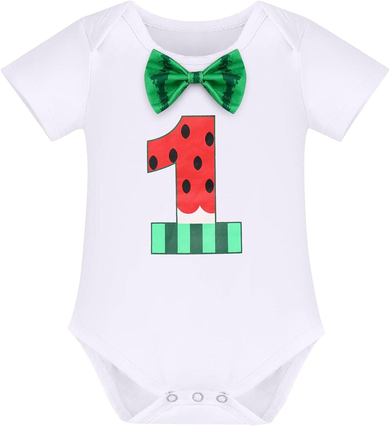 Baby Boys Melon 1st 2nd Birthday Cake Smash Outfit Romper + Shorts + Suspenders Photo Shoot Clothes Set 1-2T