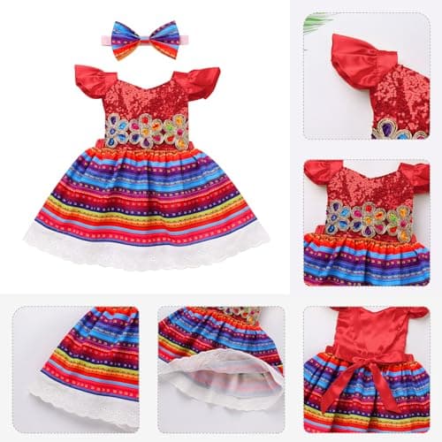 Baby Girl Fiesta First Birthday Outfit with Headband