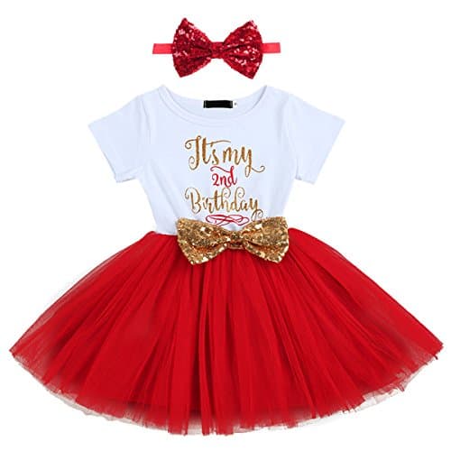 IBTOM CASTLE Baby Girls Newborn 1st/2nd Birthday Cake Smash Tutu Dress