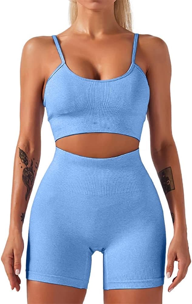 2 Piece Workout Set for Women Outfit Gym High Waist Leggings with Sport Bra