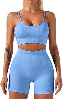 2 Piece Workout Set for Women Outfit Gym High Waist Leggings with Sport Bra