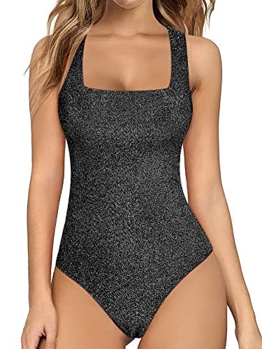 Nlife Women's Sexy Backless Square Neck Bodysuit