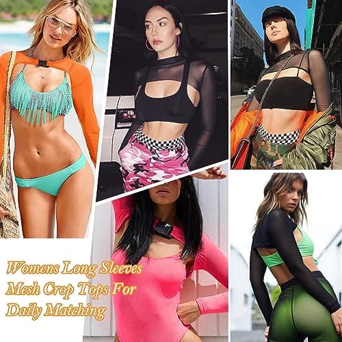 Zando Halloween Mesh Crop Top for Women