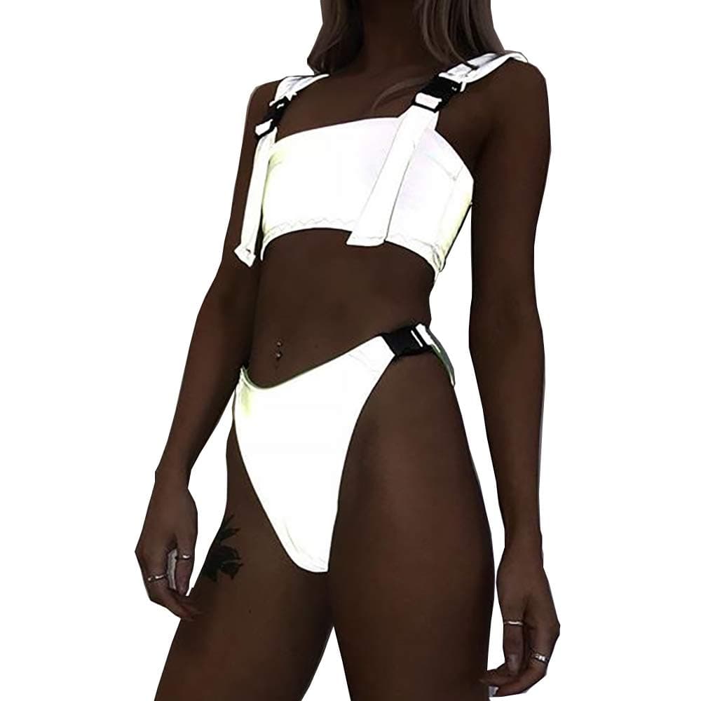 LZLRUN Reflective Bikini Set: Shine This Summer Beachwear