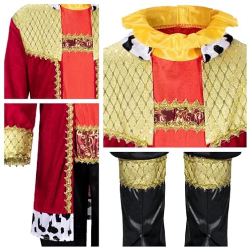 Elibelle Boys' Red Royal Birthday & Halloween Cosplay Outfit