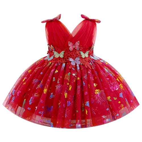 ODOLDI Baby Girls 3D Butterfly Birthday Dress Photography Wedding Cake Crush