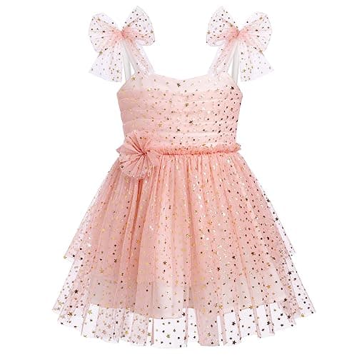 Sequin Ruffle Tulle Bowknot Sundress for Baby Girls