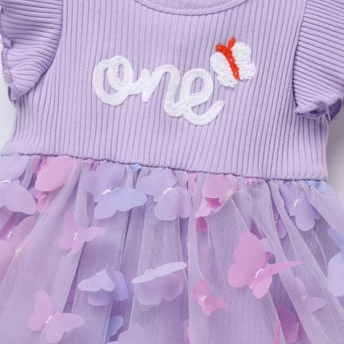 ODASDO Baby Girl 1st Birthday Cake Smash Outfit with Bowknot Headband