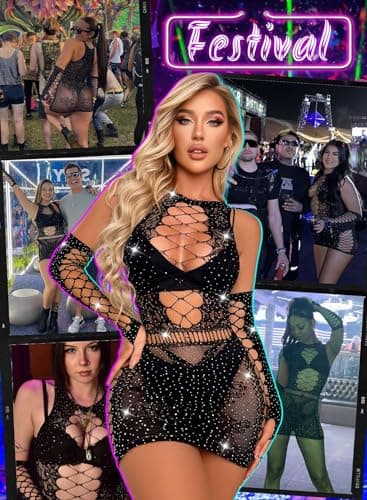 Ela Lust Plus Size Sparkly Rhinestone Rave Dancewear Jumpsuit