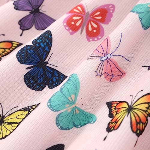 Retsugo Girls' Long Sleeve A-line Print Dress with Bowknot
