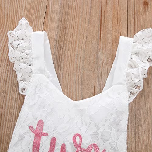 IMEKIS Baby Girls Boho Lace Romper Dress Newborn Outfits