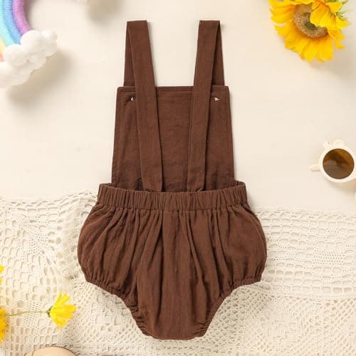 Solid Color 1st Birthday Romper for Baby Boys and Girls