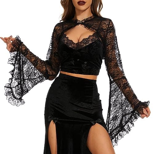 Zando Halloween Mesh Crop Top for Women