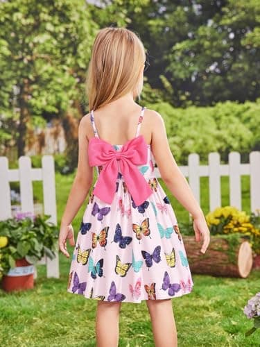 NUBEEHOHO Toddler Dinosaur Backless Sundress for Birthday Beach