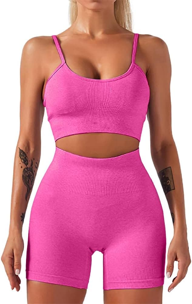 2 Piece Workout Set for Women Outfit Gym High Waist Leggings with Sport Bra