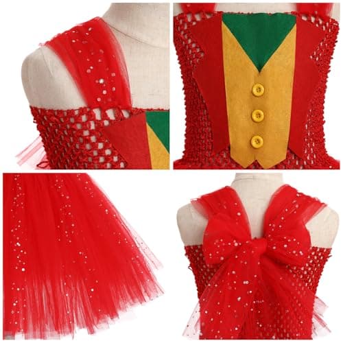 IMEKIS Toddler Girls Clown Costume for Halloween & Birthday Fotos 2-12T