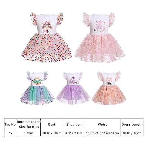 ODASDO Baby Girl 1/2 Birthday Tutu Dress Ruffle 0-24M