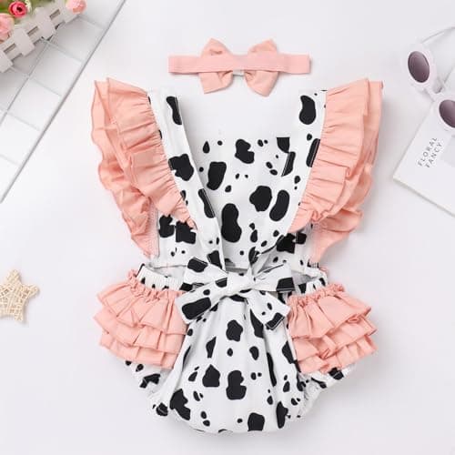 IMEKIS Dalmatian Baby Girl Halloween Costume with Headband