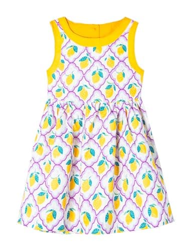 Minitaylor Girls' Casual Sleeveless Dresses Back Cutout Elastic Waist Pattern