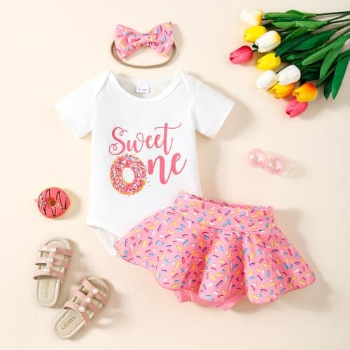ADXSUN Baby Girl Birthday Outfit Set