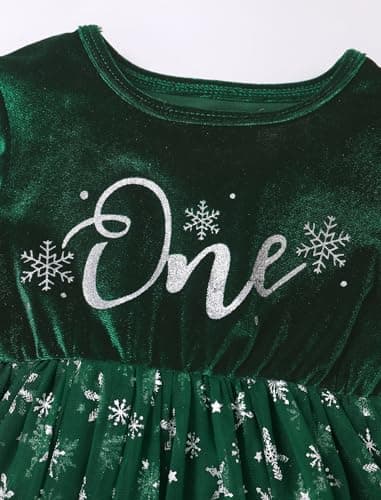 Winter Snowflake Princess Dress Set for Baby Girl's 1st Birthday Photo Shoot