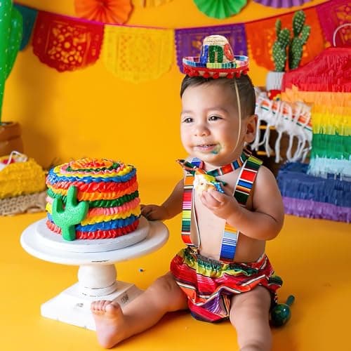 Mexican Theme Party Supplies for Baby Boy Birthday Cake Smash Outfit
